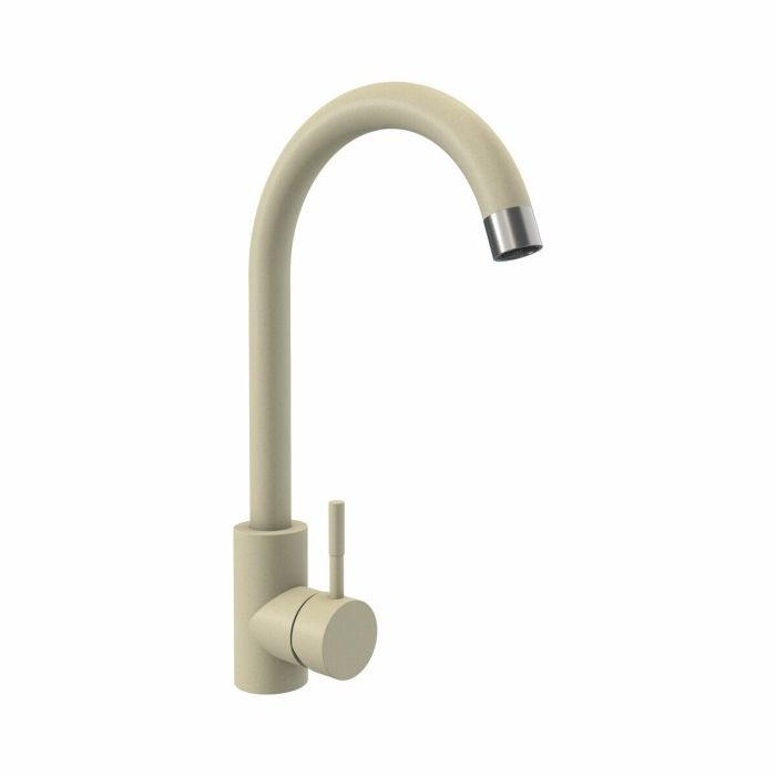 Смеситель кухонный Germece NА3008A поворотный, однорычажный из нержавеющей стали, Айвори (SP000031265)