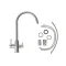 Смеситель под фильтр Platinum 9A NESP (8204) поворотный, двухрычажный из нержавеющей стали, Серый