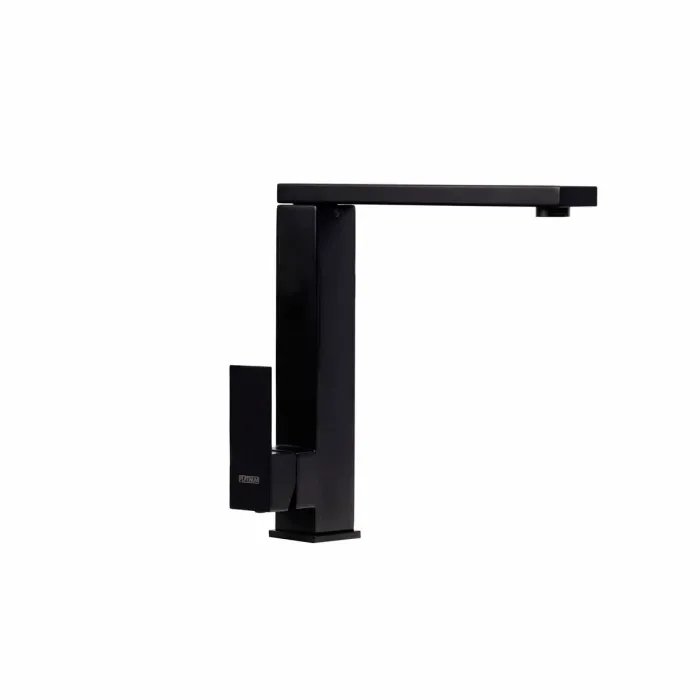 Смеситель кухонный Platinum 161 NES поворотный, однорычажный из нержавеющей стали, Черный (000034776)