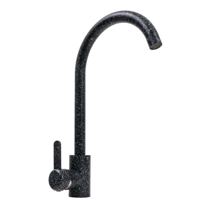 Смеситель кухонный Platinum 7990 NEST поворотный, однорычажный из нержавеющей стали, Графит (SP000039113)