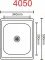 Кухонная мойка Platinum 4050 из нержавеющей стали 0,7 мм, 40x50 см, Квадратная, Сатин (000000226)