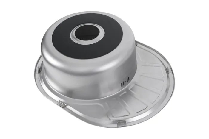 Кухонная мойка Рlatinum 5745 из нержавеющей стали 0,6 мм, 57x45 см, Овальная, Сатин (000009022)