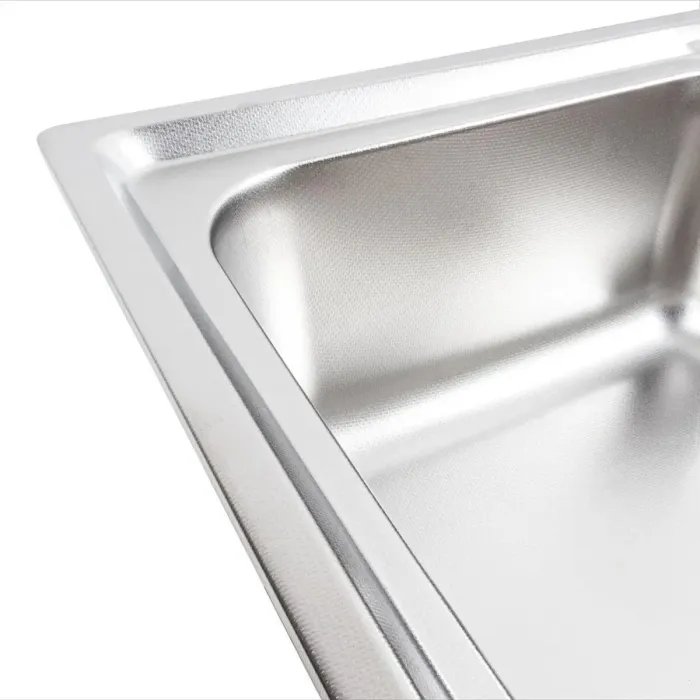 Кухонная мойка Рlatinum ДЕКОР 5845 из нержавеющей стали 0,8 мм, 58x45 см, Прямоугольная (000019721)