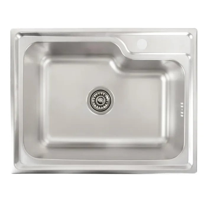 Кухонная мойка Рlatinum 5845 из нержавеющей стали 0,8 мм, 58x45 см, Прямоугольная, Сатин (000019722)