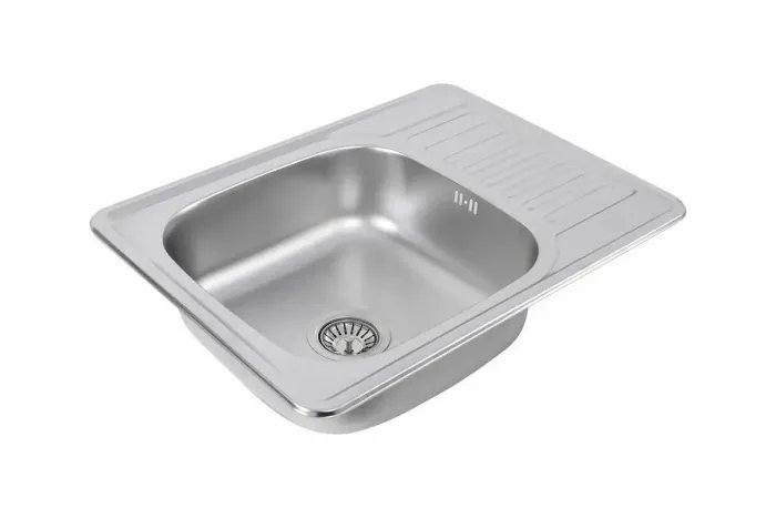 Кухонная мойка Рlatinum 6550 из нержавеющей стали 0,8 мм, 65x50 см, Прямоугольная, Сатин (000018188)