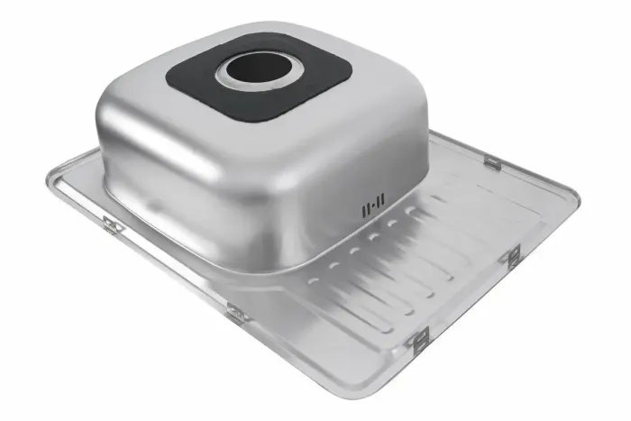 Кухонная мойка Рlatinum 6550 из нержавеющей стали 0,8 мм, 65x50 см, Прямоугольная, Сатин (000018188)