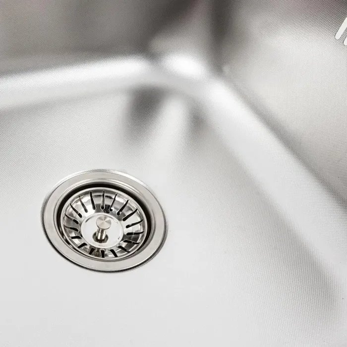 Кухонная мойка Platinum ДЕКОР 7549 из нержавеющей стали 0,8 мм, 75x49 см, Прямоугольная (000000464)