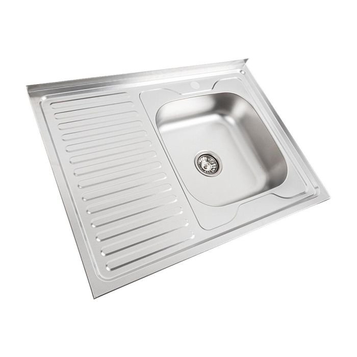 Кухонная мойка Рlatinum ДЕКОР 8060 R из нержавеющей стали 0,7 мм, 80x60 см, Прямоугольная (SP000000575)