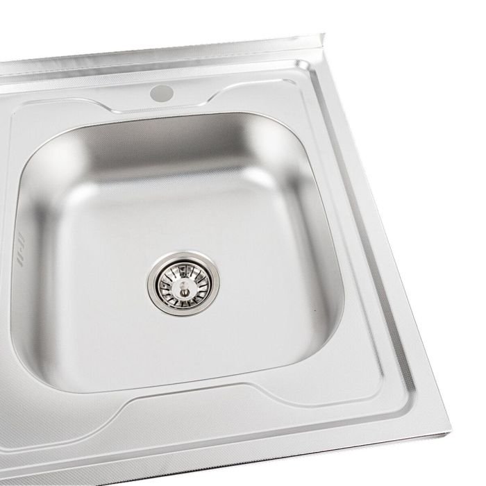 Кухонная мойка Рlatinum ДЕКОР 8060 R из нержавеющей стали 0,7 мм, 80x60 см, Прямоугольная (SP000000575)