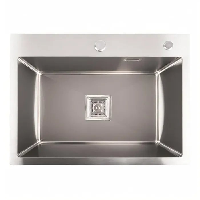 Кухонная мойка Platinum Handmade НSB из нержавеющей стали 3 мм, 58x43x22 см, Прямоугольная (000036116)
