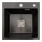 Кухонная мойка Platinum Handmade НSB из нержавеющей стали 3 мм, 45x45x23 см, Квадратная, Черная (000037434)