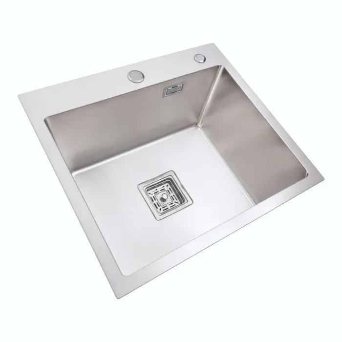 Кухонная мойка Platinum Handmade НSB из нержавеющей стали 3 мм, 50x45x23 см, Прямоугольная (000037016)