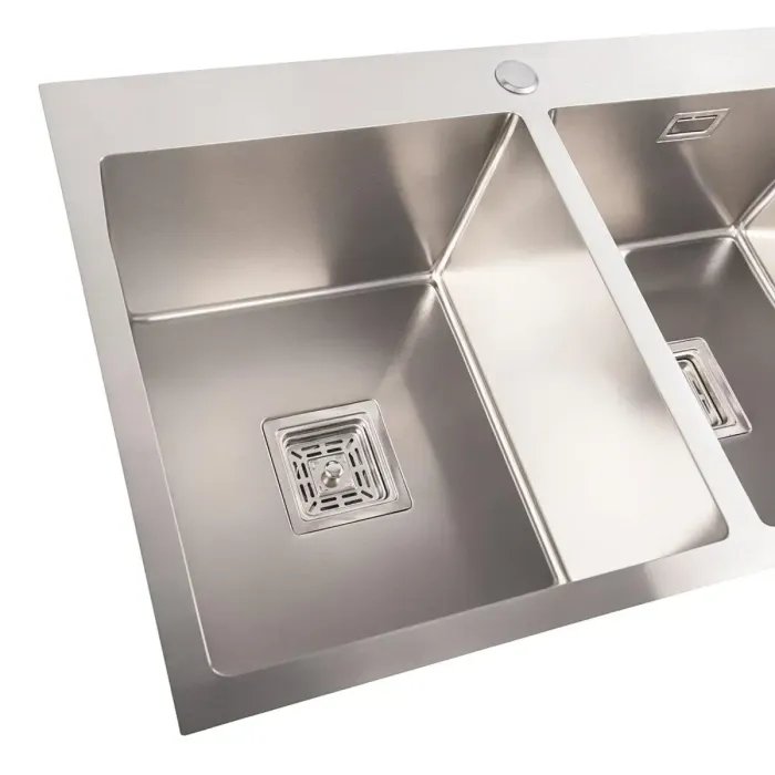 Кухонная мойка Platinum Handmade HDB из нержавеющей стали 3 мм, 78x48x23 см, Прямоугольная (000036122)