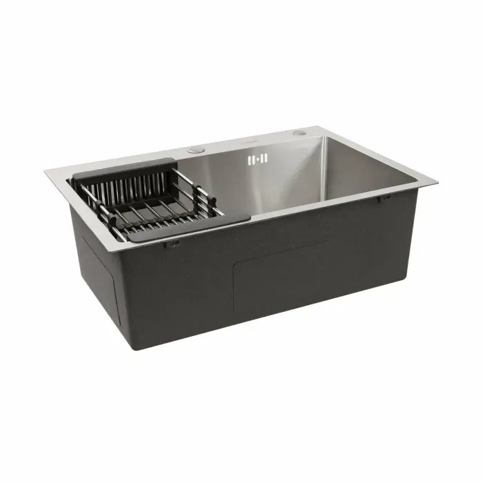 Кухонная мойка Platinum Handmade из нержавеющей стали 3 мм, 65х45х23 см, Прямоугольная (000032269)