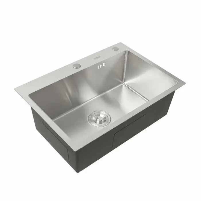 Кухонная мойка Platinum Handmade из нержавеющей стали 3 мм, 65х45х23 см, Прямоугольная (000032269)