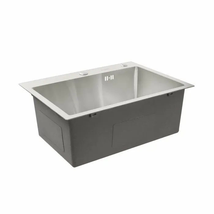 Кухонная мойка Platinum Handmade из нержавеющей стали 3 мм, 58x43x22 см, Прямоугольная (000032263)