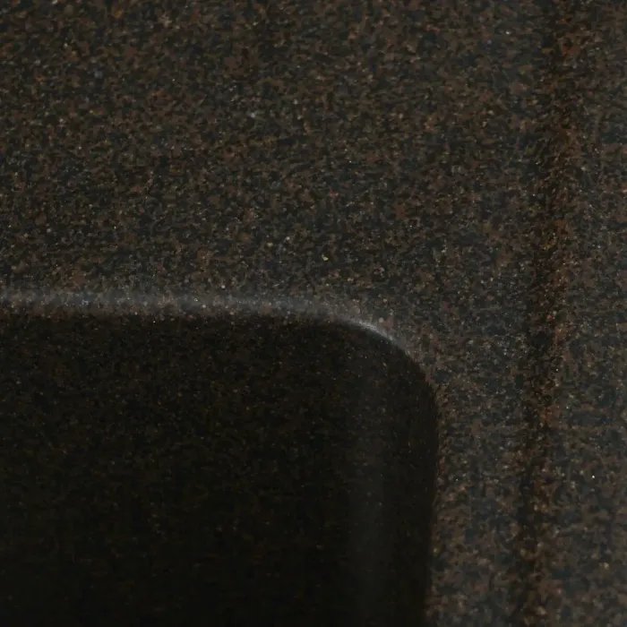 Кухонная мойка Platinum 4050 RUBY гранитная глянцевая с креплением, 40x50 см, Шоколад (000024954)