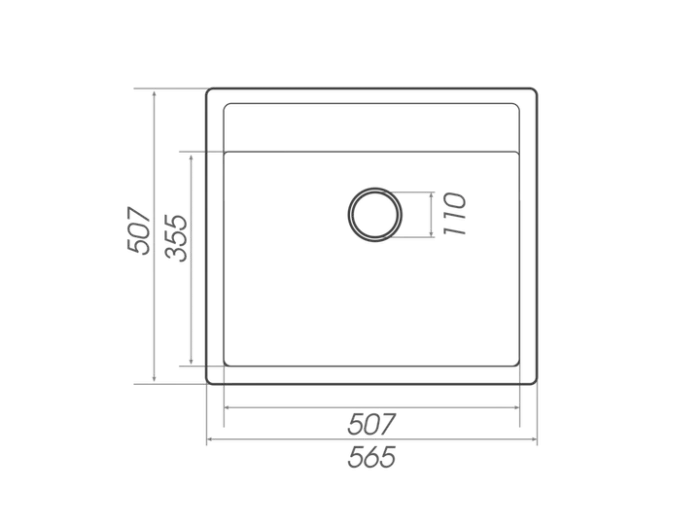 Кухонная мойка Platinum 5751 NIKA гранитная глянцевая с креплением, 57x51 см, Бежевая (000031357)