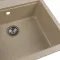 Кухонная мойка Platinum 5751 NIKA гранитная глянцевая с креплением, 57x51 см, Бежевая (000031357)