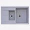 Кухонная мойка Platinum 7850W KESSAN гранитная глянцевая с креплением, 78x50 см, Серый металлик (000024997)