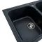 Кухонная мойка Platinum 7950 Equatoria гранитная глянцевая с креплением, 79x50 см, Антрацит (000035780)