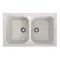 Кухонная мойка Platinum 7950 Equatoria гранитная глянцевая с креплением, 79x50 см, Белая в точку (000035782)
