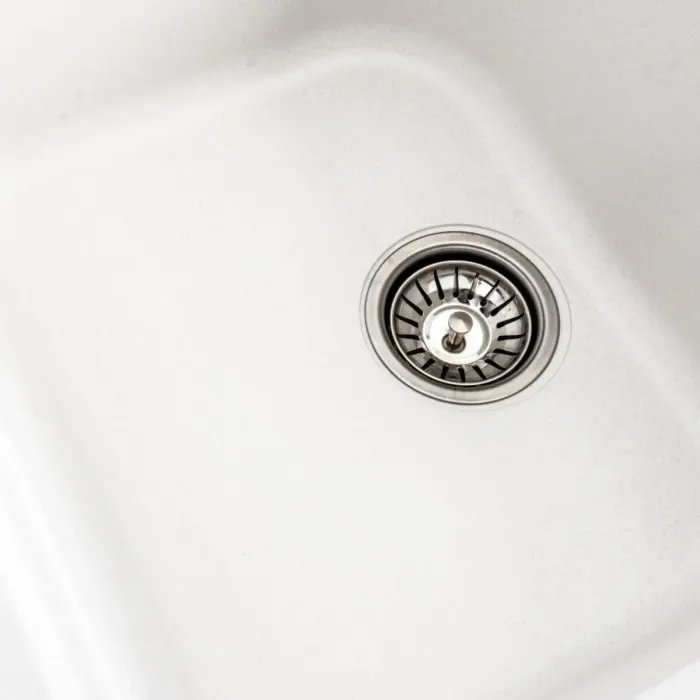 Кухонная мойка Platinum 7950 Equatoria гранитная глянцевая с креплением, 79x50 см, Белоснежная (000035783)