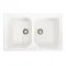 Кухонная мойка Platinum 7950 Equatoria гранитная глянцевая с креплением, 79x50 см, Белоснежная (000035783)