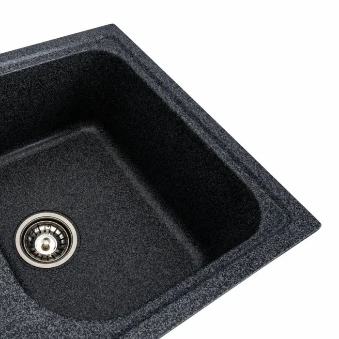 Кухонная мойка Platinum 7950 Equatoria гранитная глянцевая с креплением, 79x50 см, Графит (000035784)