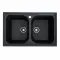 Кухонная мойка Platinum 7950 Equatoria гранитная глянцевая с креплением, 79x50 см, Графит (000035784)