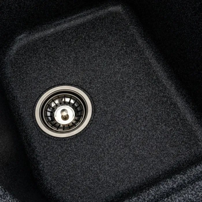 Кухонная мойка Platinum 7950 Equatoria гранитная глянцевая с креплением, 79x50 см, Графит (000035784)