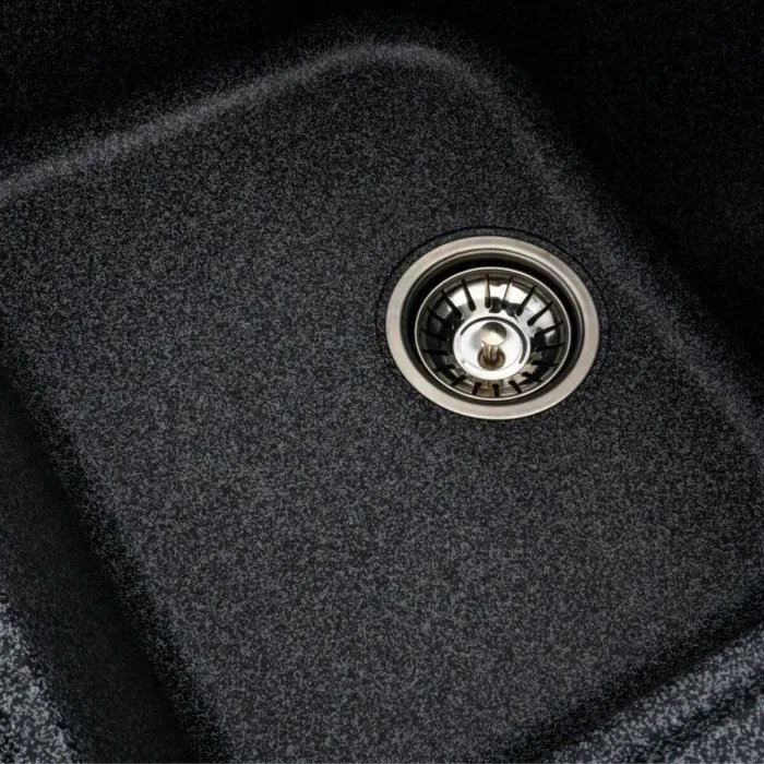 Кухонная мойка Platinum 7950 Equatoria гранитная глянцевая с креплением, 79x50 см, Графит (000035784)