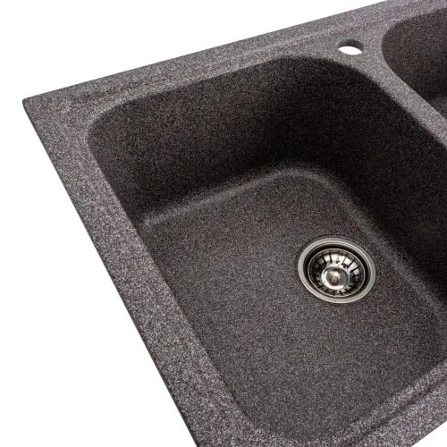 Кухонная мойка Platinum 7950 Equatoria гранитная глянцевая с креплением, 79x50 см, Микс (000035792)
