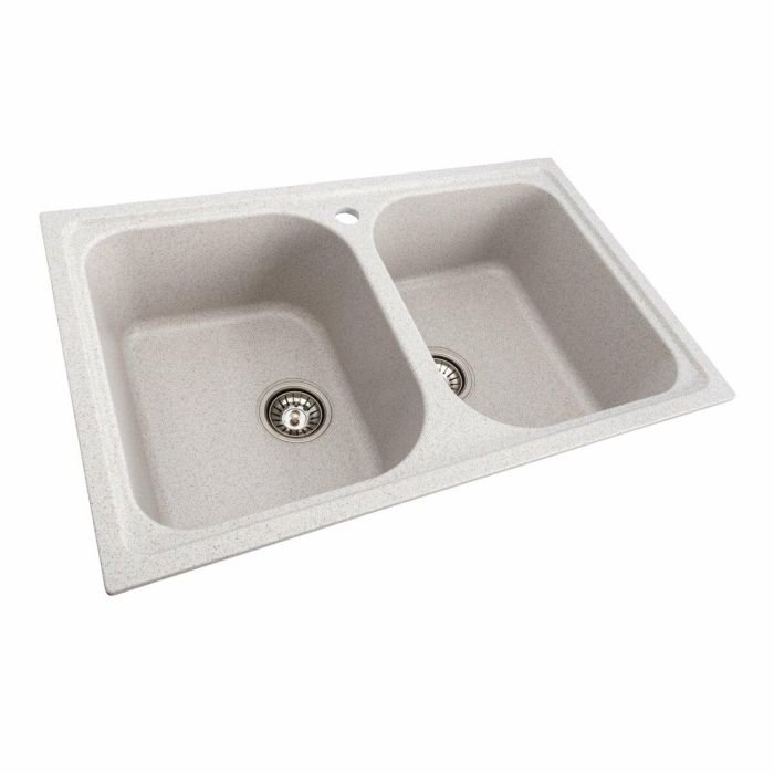 Кухонная мойка Platinum 7950 Equatoria гранитная глянцевая с креплением, 79x50 см, Топаз (000035798)