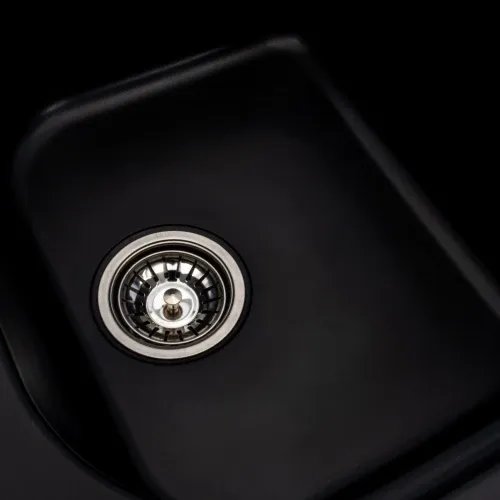 Кухонная мойка Platinum 7950 Equatoria гранитная глянцевая с креплением, 79x50 см, Черный (000035799)