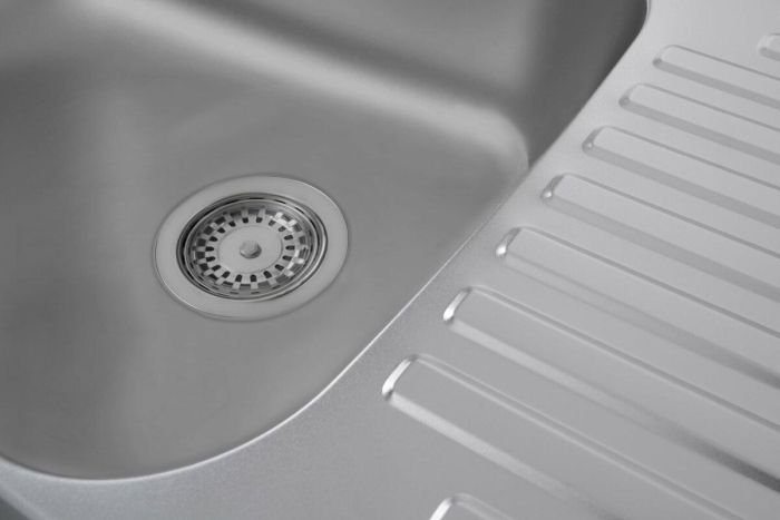 Кухонная мойка Рlatinum 6349 из нержавеющей стали 0,8 мм, 63x49 см, Овальная, Сатин (SP000019725)