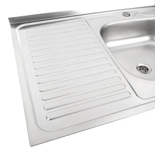 Кухонная мойка Рlatinum 8060 R из нержавеющей стали 0,5 мм, 80x60 см, Прямоугольная, Сатин (000000592)