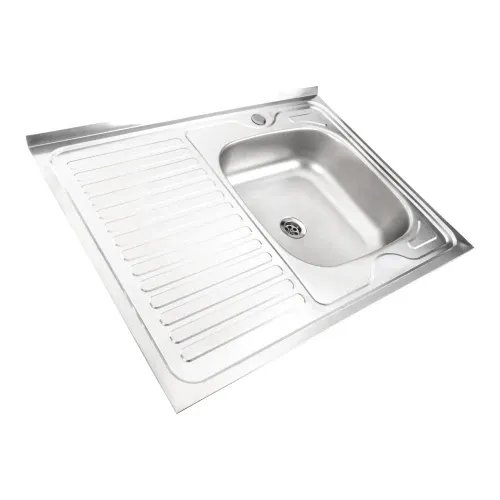 Кухонная мойка Рlatinum 8060 R из нержавеющей стали 0,5 мм, 80x60 см, Прямоугольная, Сатин (000000592)