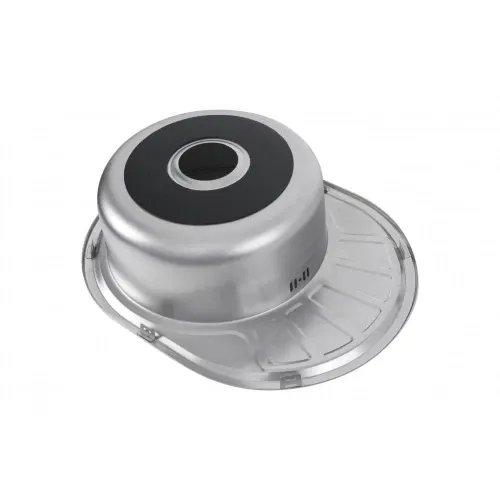 Кухонная мойка Рlatinum 5745 из нержавеющей стали 0,8 мм, 57x45 см, Овальная, Сатин (000000348)