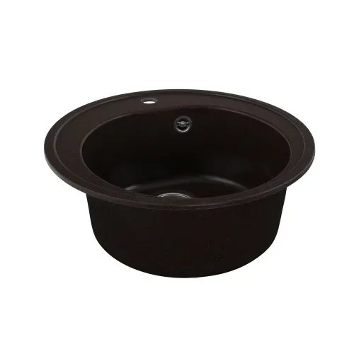 Кухонная мойка Рlatinum Luna 510, D=51 см гранитная матовая с креплением, Шоколад (000025067)