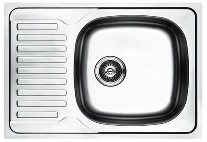 Кухонная мойка Рlatinum 7050 ДЕКОР из нержавеющей стали 0,8 мм, 70x50 см, Прямоугольная, Сатин (SP000018189)