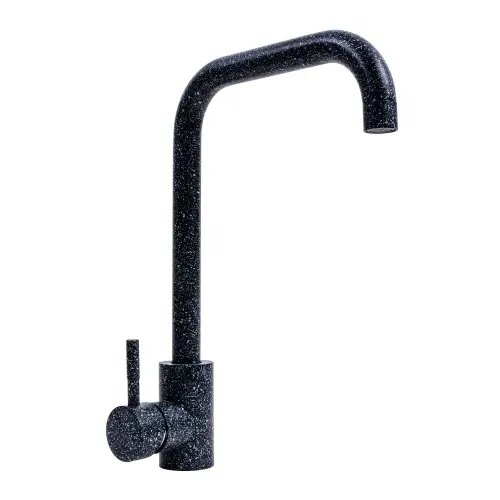 Смеситель кухонный Platinum NS02B (3008B-NA) поворотный, однорычажный из нержавеющей стали, Графит (000040466)