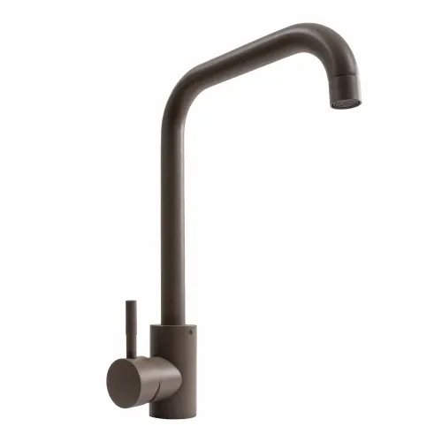 Смеситель кухонный Platinum NS02B (3008B-NA) поворотный, однорычажный из нержавеющей стали, Дюна (000041058)