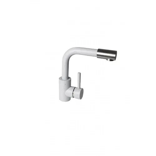 Смеситель кухонный Platinum 8530 поворотный, однорычажный из нержавеющей стали, Топаз (000034022)