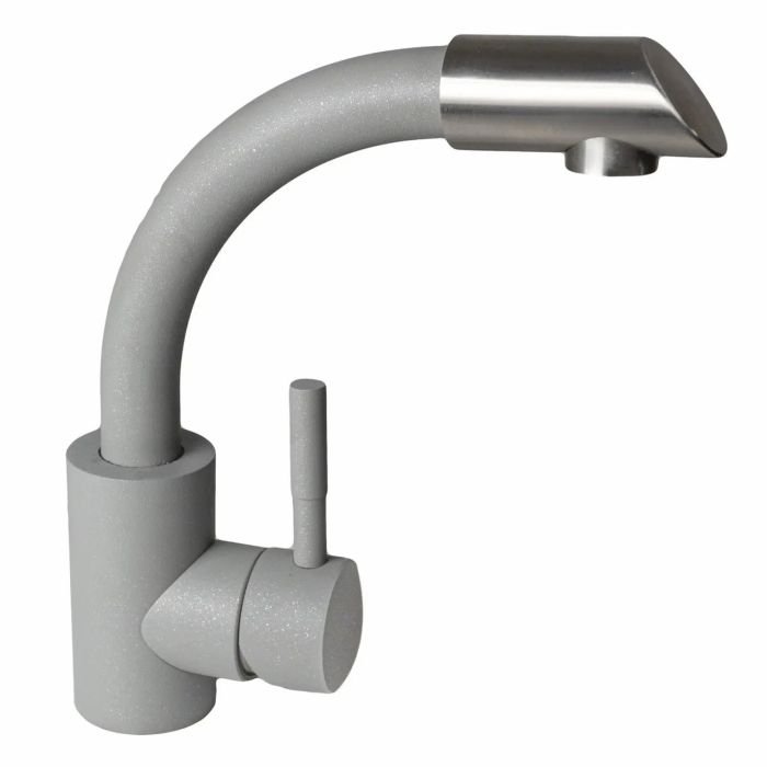 Смеситель кухонный Platinum 8303 SK поворотный, однорычажный из нержавеющей стали, Сафари (000033014)