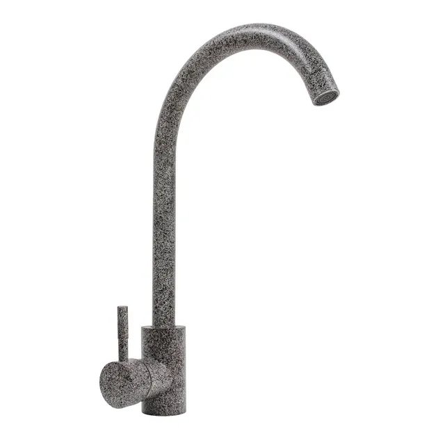 Смеситель кухонный Platinum 56 B NESP (3008 А) поворотный, однорычажный из нержавеющей стали, Микс (000041053)