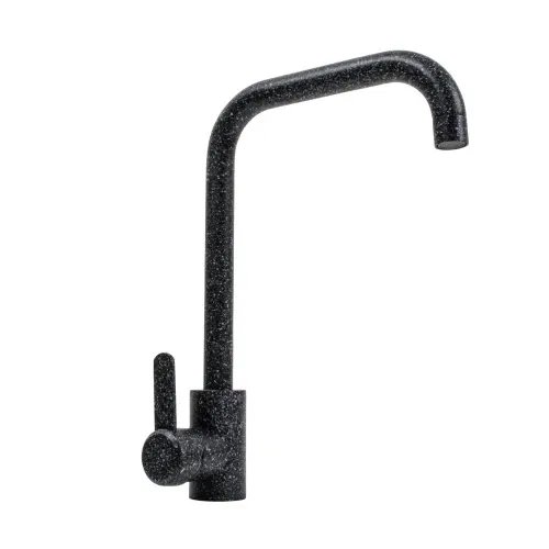 Смеситель кухонный Platinum KT 11 (3008B-FH) поворотный, однорычажный из нержавеющей стали, Графит (000033463)