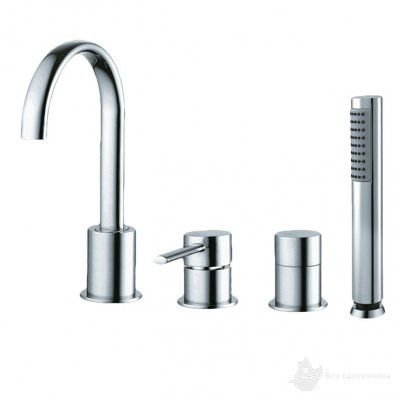 28173124 Prestige Врезной смеситель для ванны на 4 отверстия