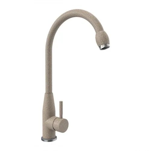 Смеситель кухонный Platinum 26 FHP (7456) поворотный, однорычажный из нержавеющей стали, Карамель (000033414)