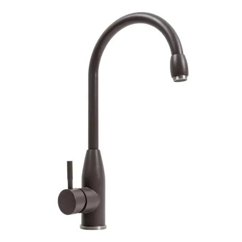 Смеситель кухонный Platinum 26 FHP (7456) поворотный, однорычажный из нержавеющей стали, Гренадин